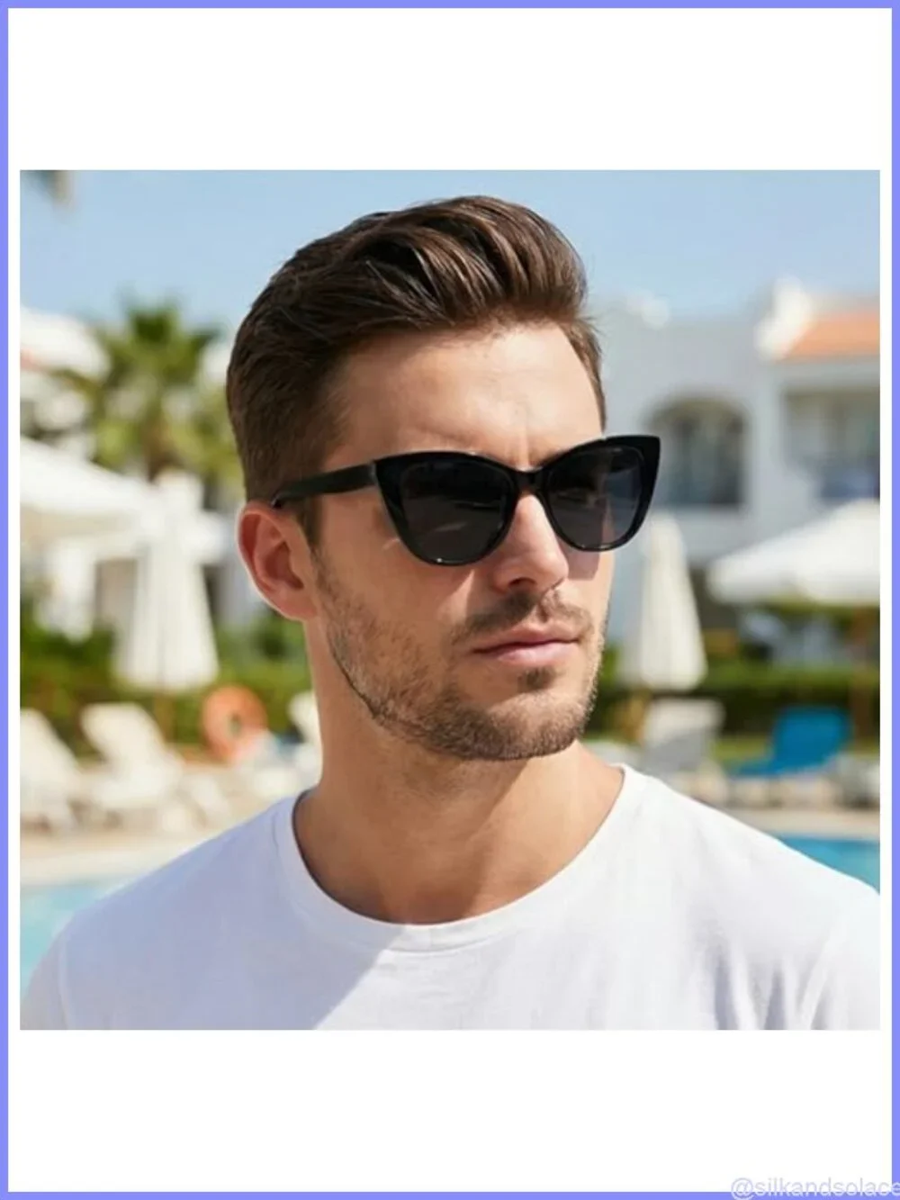 2 Pack Cat Eye Sunglasses Retro Vintage Square UV Protection Oversized